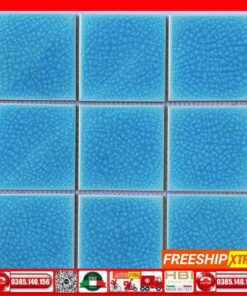 Gạch Mosaic gốm men rạn xanh ngọc VINGM1015