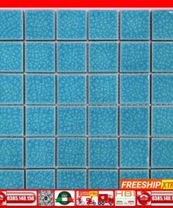 Gạch Mosaic gốm men rạn xanh da trời VINGM915