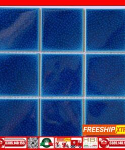 Gạch Mosaic gốm men rạn xanh nước biển VINGM1020