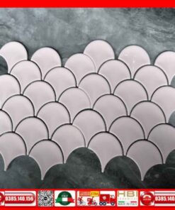 Gạch Mosaic gốm vảy cá màu hồng VINVC907