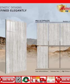 Gạch 60x120 Apodio MA61PP605 vân Travertina xám