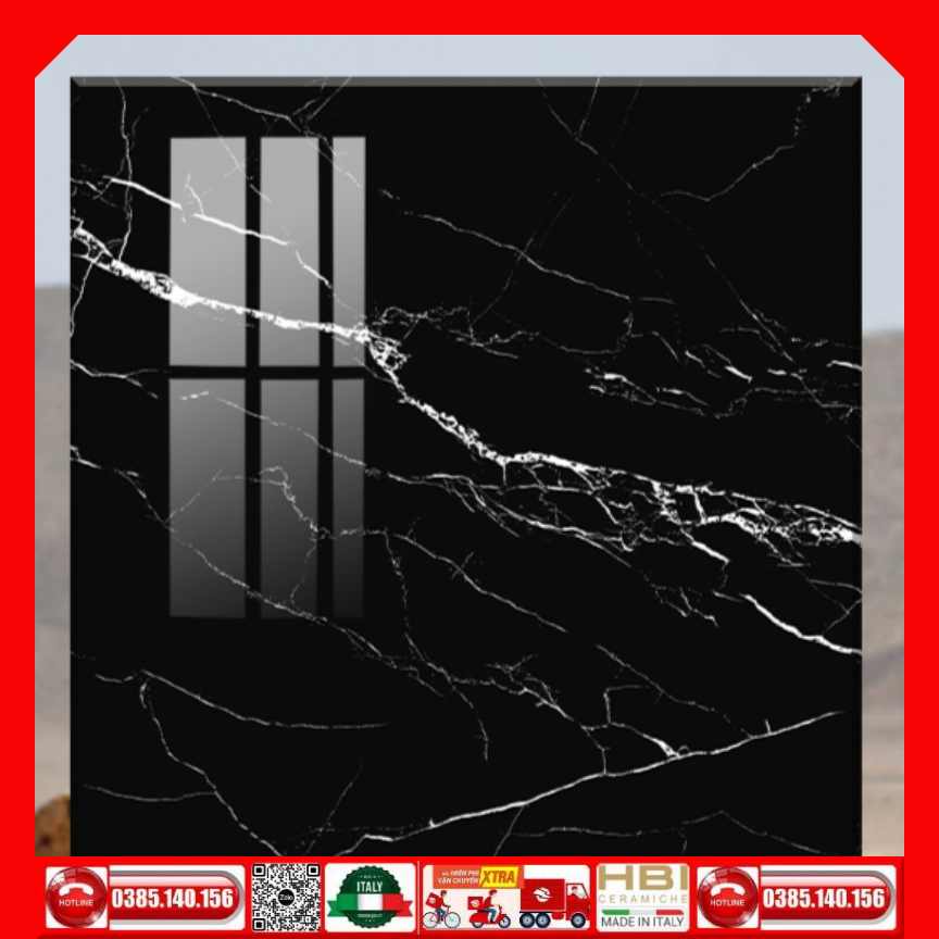 Gạch 60x60 Apodio 66199902 đen tia chớp xám